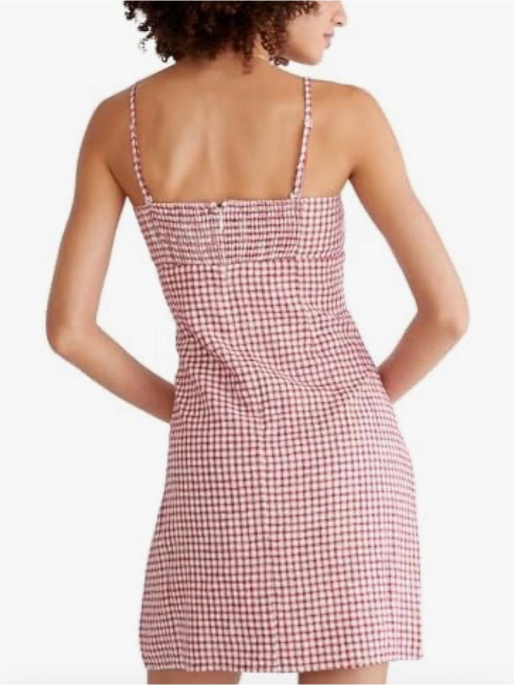 NWT Aeropostale Red Plaid Gingham Square Neck Lace Cami Tank Linen
Mini Dress - Picture 2 of 12